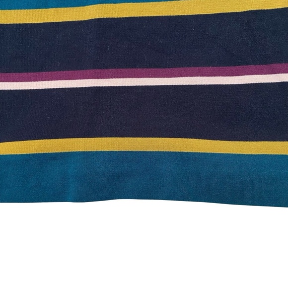 Ann Taylor Factory Petite Striped Pencil Skirt Navy Multicolor 2P - Picture 8 of 10